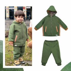 Jachetă căptușită Anzero Mushroom, lână fiartă