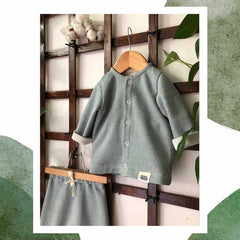 Cardigan Leto, bumbac french terry