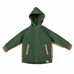 Jacheta cu gluga din softshell impermeabil, pentru bebelusi si copii, model Mushroom