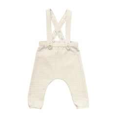 Pantaloni lungi Nemo cu bretele ajustabile și detașabile, muselină