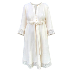 Rochie mama din muselina vaporoasa cu decolteu pentru alaptat. Odiseea lui Artur