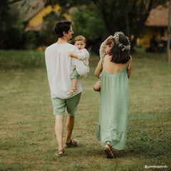 Rochie Clover din muselină cu bretele înguste și volănaș, femei