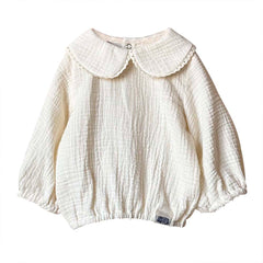 Bluză cu guler și mânecă bufantă Lumia, muselină