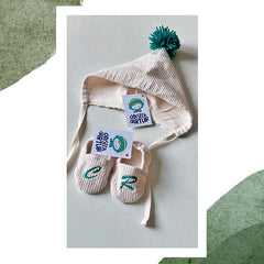 Căciulă Koo cu pompon, bumbac reiat și mătase naturală