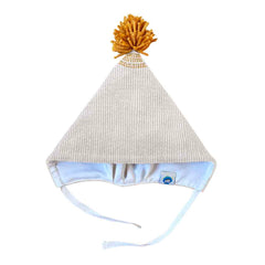 Căciulă Koo cu pompon, bumbac reiat și mătase naturală