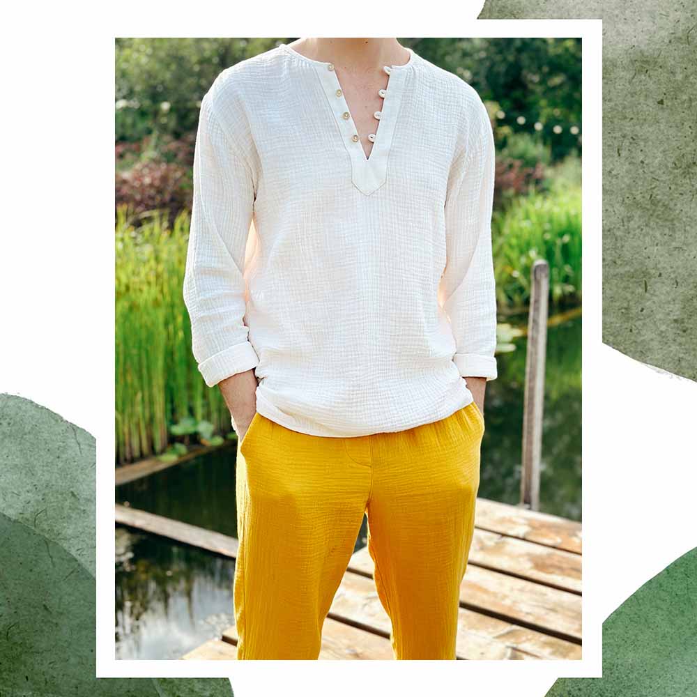 Camasa cu croi lejer din muselina pentru barbati, Odiseea lui Artur