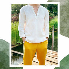 Camasa cu croi lejer din muselina pentru barbati, Odiseea lui Artur