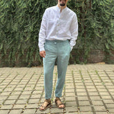 Set cămașă și pantaloni din 100% in, bărbați