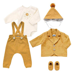 Set botez Moonlight din 5 piese, in și muselină