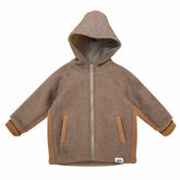 Jacheta matlasata din lana fiarta pentru copii, bej