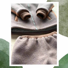 Jachetă căptușită Anzero Bej, lână fiartă