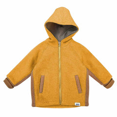 Jachetă căptușită Anzero Yellow, lână fiartă