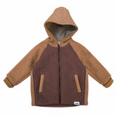 Jachetă căptușită Anzero Caramel Brown, lână fiartă