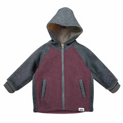 Jachetă căptușită Anzero Night Purple, lână fiartă