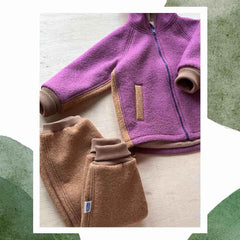 Jachetă căptușită Anzero Purple, lână fiartă