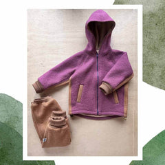 Jachetă căptușită Anzero Purple, lână fiartă