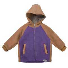 Jachetă căptușită Anzero Caramel Plum, lână fiartă