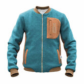 Jachetă din lână fiartă pentru bărbați, Discovery Blue