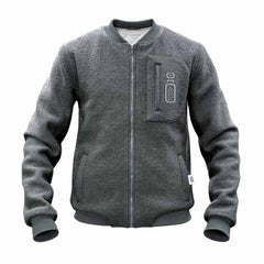 Jacheta din lana fiarta gri, pentru barbati