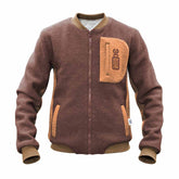 Jachetă din lână fiartă pentru bărbați, Discovery Brown