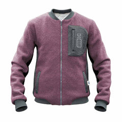 Jachetă din lână fiartă pentru bărbați, Discovery Purple