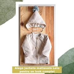 Costumaș botez Alethi, bumbac reiat și muselină