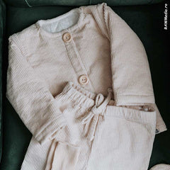 Costumaș botez Alethi, bumbac reiat și muselină