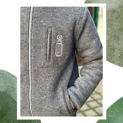 Jachetă din lână fiartă pentru bărbați, Discovery Grey