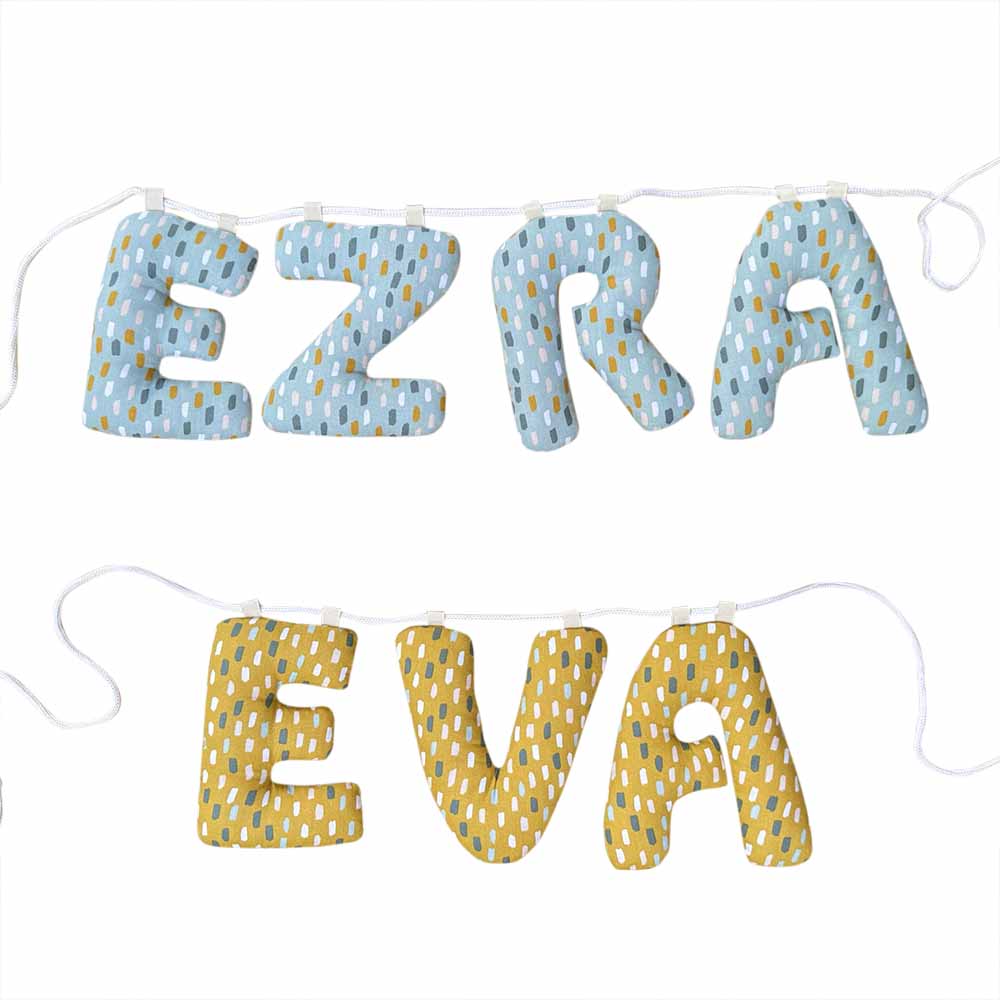 Ghirlanda cu nume, litere decorative pentru camera copilului, cadou pentru nou-nascuti, Odiseea lui Artur