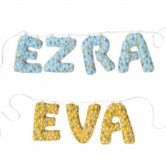 Ghirlanda cu nume, litere decorative pentru camera copilului, cadou pentru nou-nascuti, Odiseea lui Artur