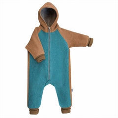 Overall dublat din lână fiartă, Lunna Caramel Blue