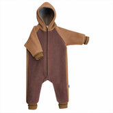 Overall dublat din lână fiartă, Lunna Caramel Brown