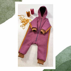 Overall dublat din lână fiartă, Lunna Purple