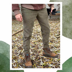 Pantaloni din bumbac reiat pentru bărbați