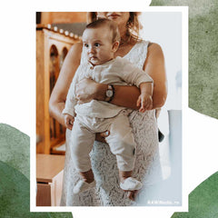 Costumaș botez Alethi, bumbac reiat și muselină