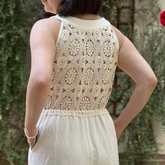 Rochie midi cu dantelă, Ambria, șifon bumbac, femei