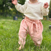 set pantalonasi cu funda si body pentru fetite, botez, cu broderie AMARJA