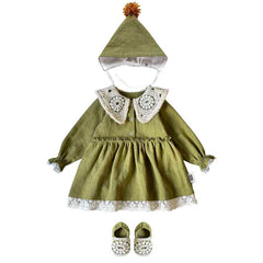 Set Celeste cu 3 piese, in și mătase naturală