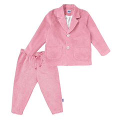 Set Arlo din sacou și pantaloni, bumbac reiat