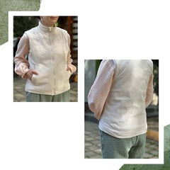 Vestă matlasată pentru femei, bumbac reiat