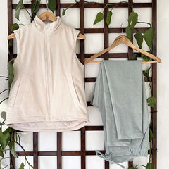 Vestă matlasată pentru femei, bumbac reiat