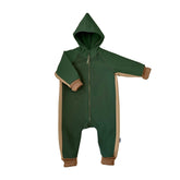 Salopeta overall din softshell impermeabil si rezistent la frecare pentru bebelusi si copii, Odiseea lui Artur. Culoare Honey Pink