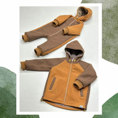 Jachetă căptușită Anzero Caramel Beige, lână fiartă