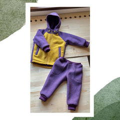 Jachetă căptușită Anzero Purple Sun, lână fiartă