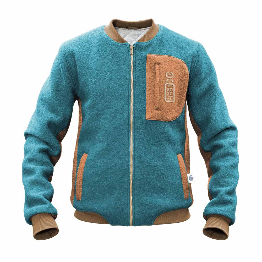 Jachetă din lână fiartă pentru bărbați, Discovery Blue BLACK FRIDAY 2025