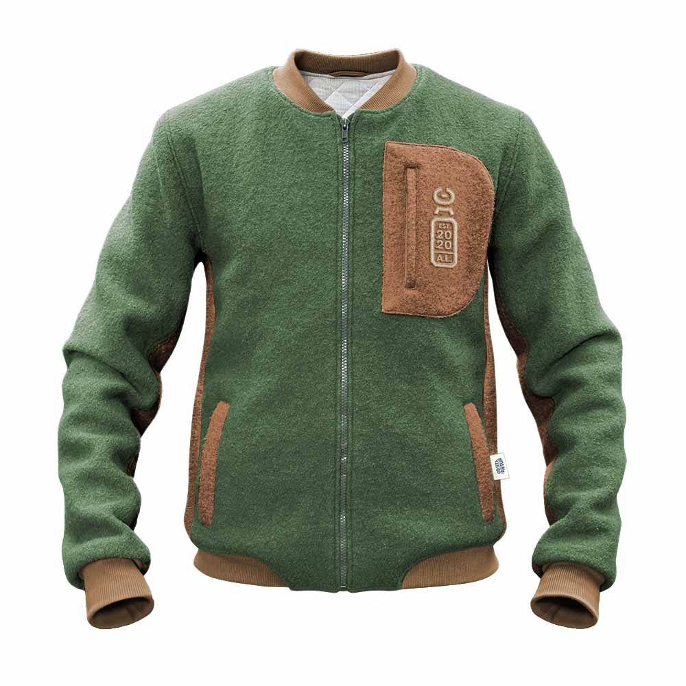 Jachetă din lână fiartă pentru bărbați, Discovery Green BLACK FRIDAY 2025