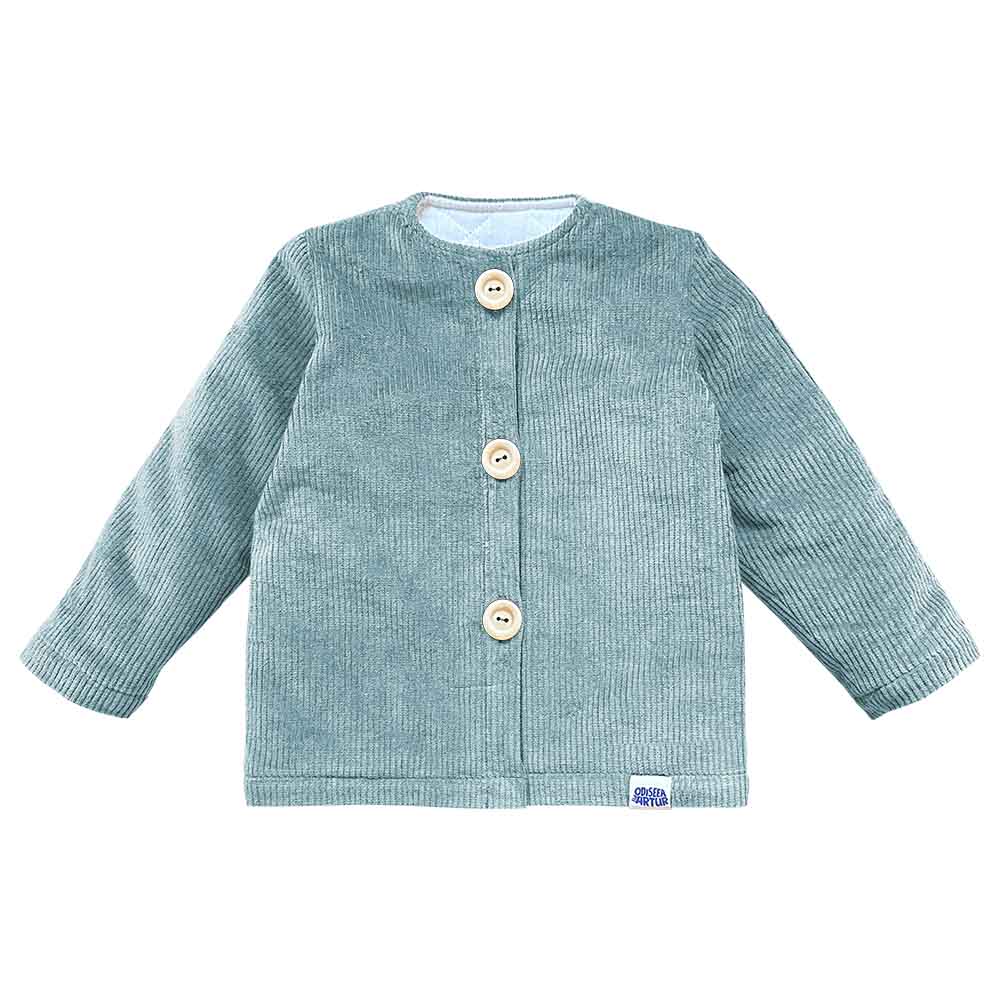 Jacheta matlasata, calduroasa si confortabila, pentru bebelusi si copii, model baby blue