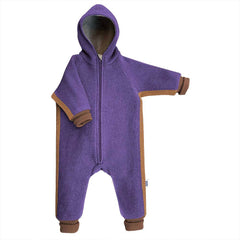 Overall dublat din lână fiartă, Lunna Purple Plum