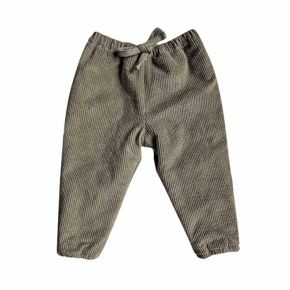 Pantaloni grosi de iarna, matlasati, pentru bebelusi si copii, kaki