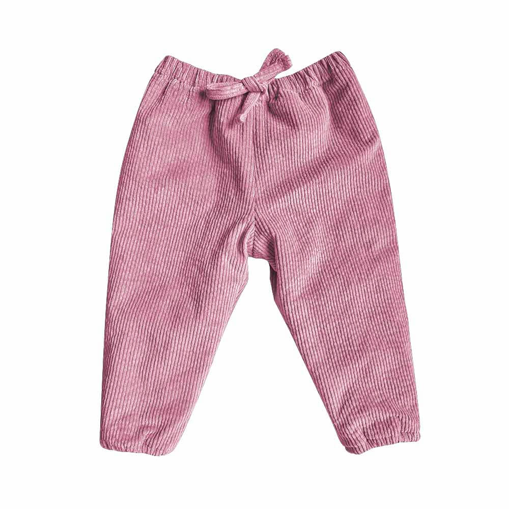 Pantaloni grosi de iarna, matlasati, pentru bebelusi si copii, roz